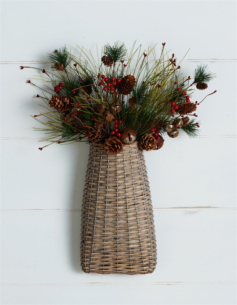 Set of 6 Willow wall Basket, Small - Bombay Mercantile