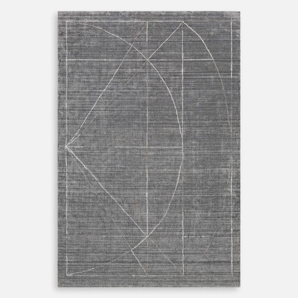 Costilla Modern White 6 X 9 Rug - Bombay Mercantile