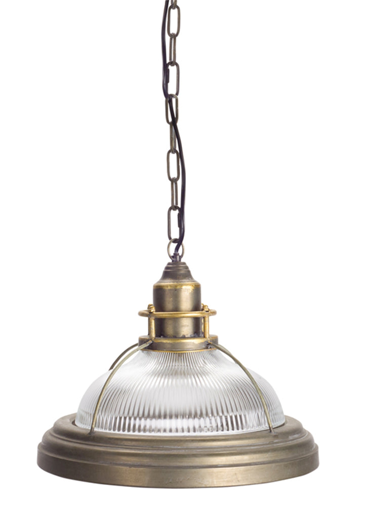 Dome shape with frosty glass hanging Lamp - Bombay Mercantile
