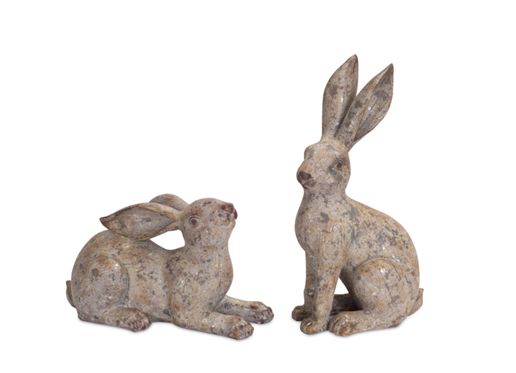 Polystone/Resin Rabbit (Set of 2) - Bombay Mercantile