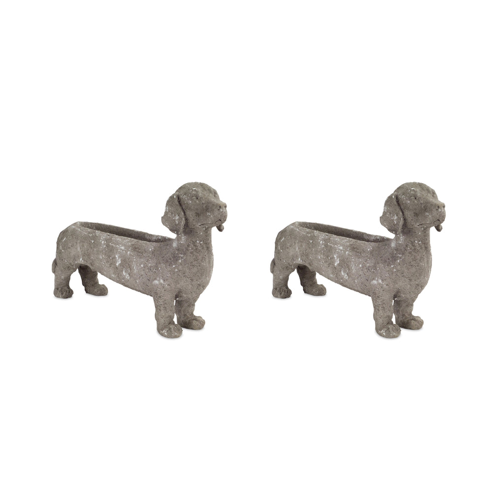 Dachshund, Set of 2 Planters - Bombay Mercantile