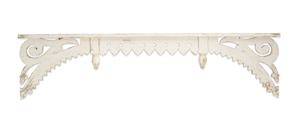 White wooden Wall Decor - Bombay Mercantile