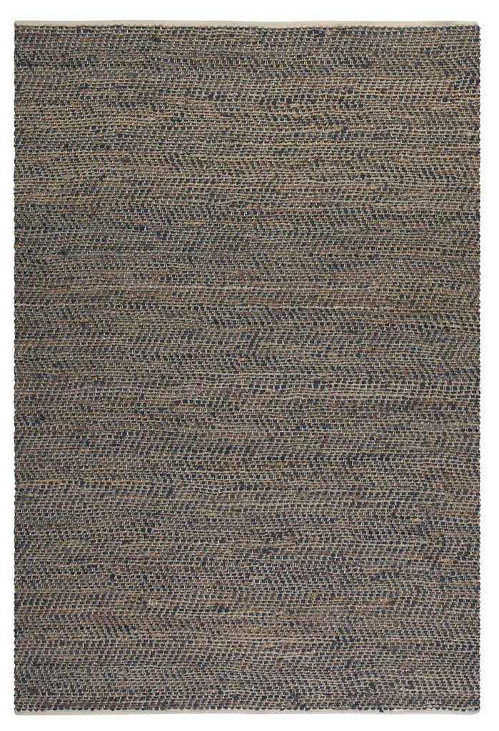 Tobais 8 X 10 Rescued Leather & Hemp Rug - Bombay Mercantile