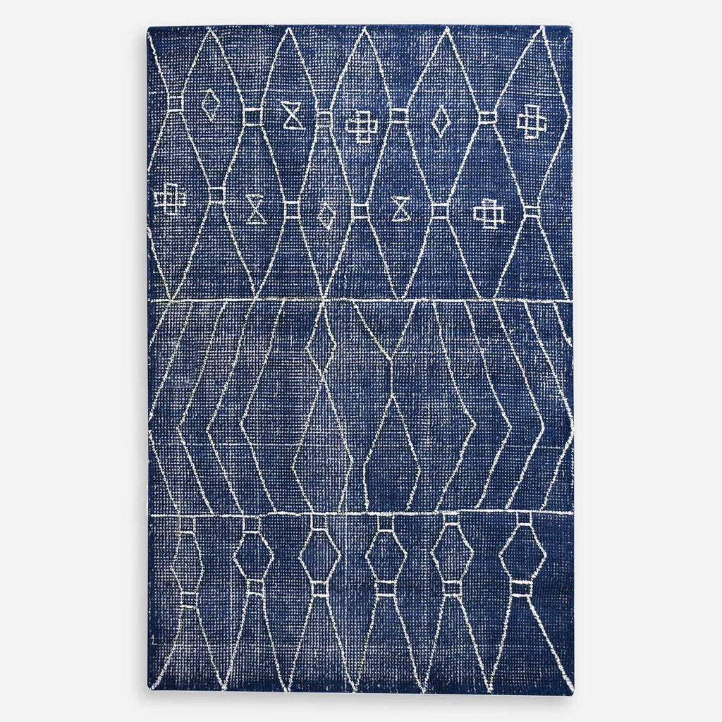 Fressia Blue 8 X 10 Rug - Bombay Mercantile