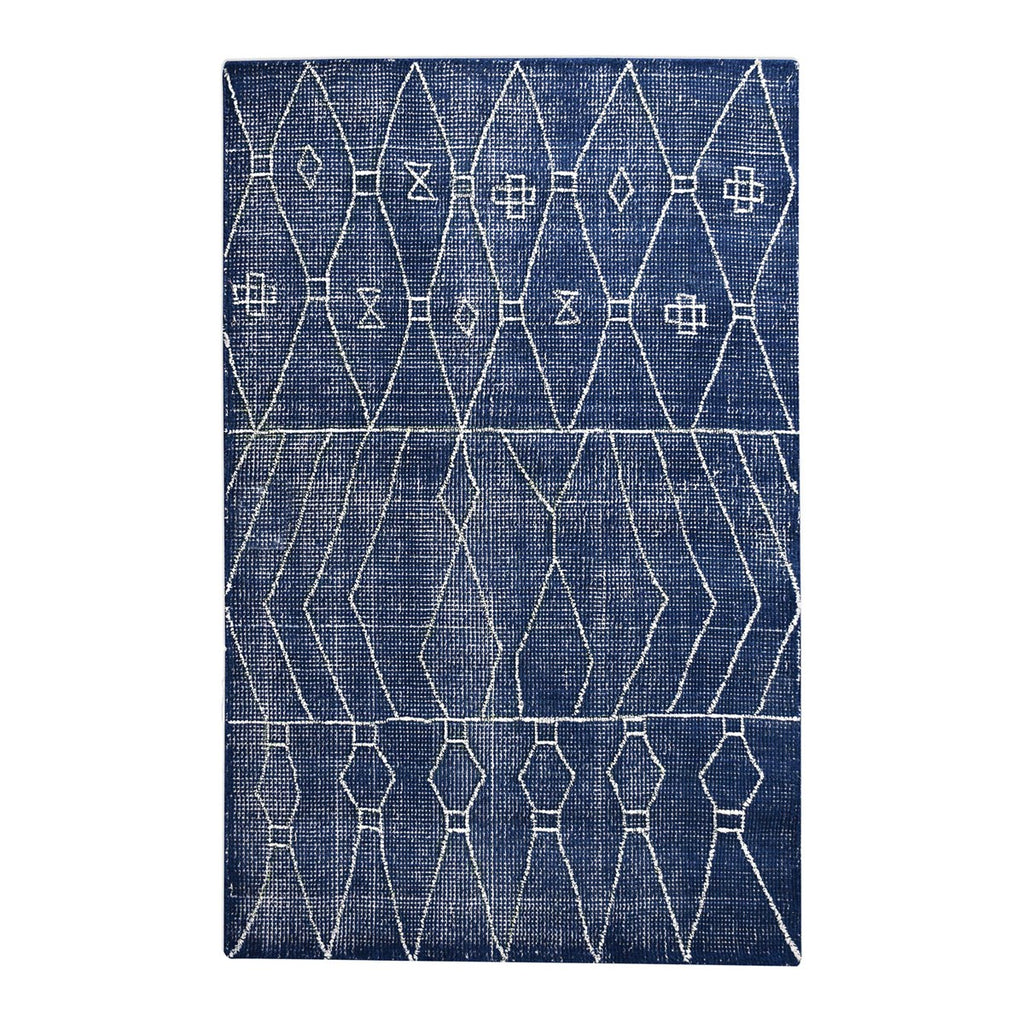 Fressia Blue 5 X 8 Rug - Bombay Mercantile