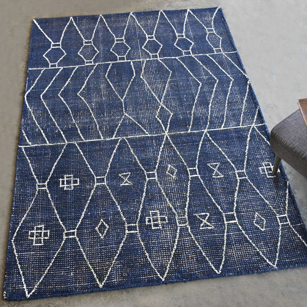Fressia Blue 8 X 10 Rug - Bombay Mercantile