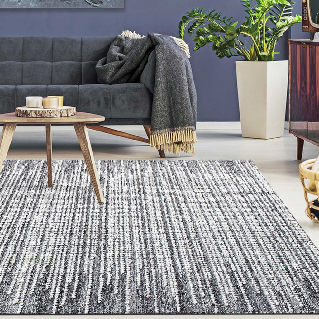 Salida Gray Wool 8 X 10 Rug - Bombay Mercantile