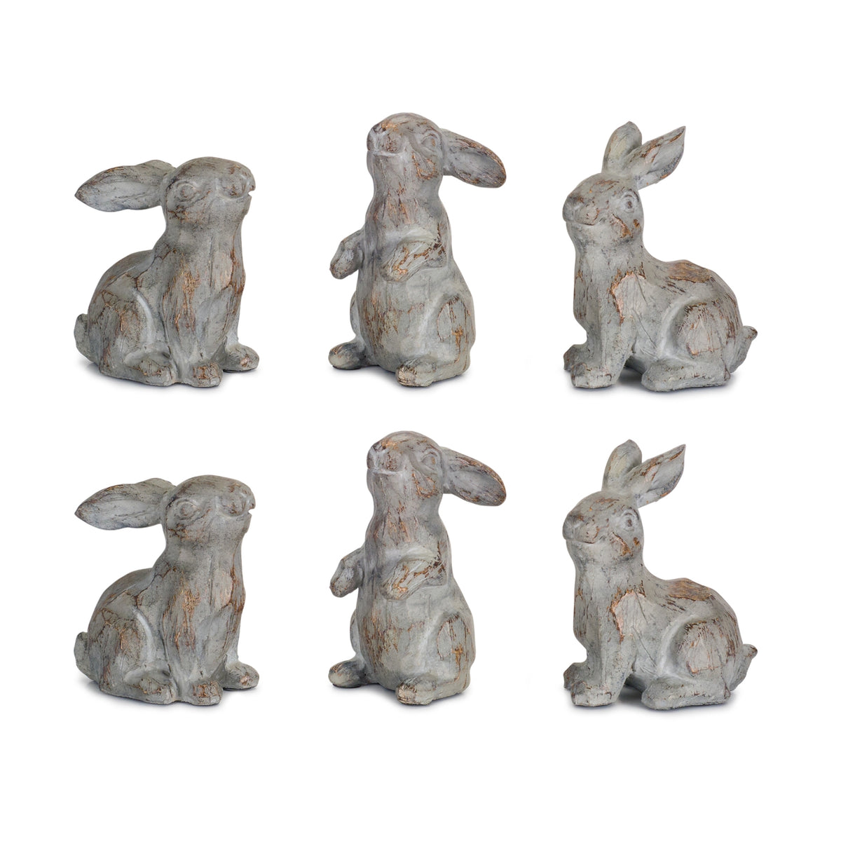 Set of 6 Marble finish Rabbits – Bombay Mercantile
