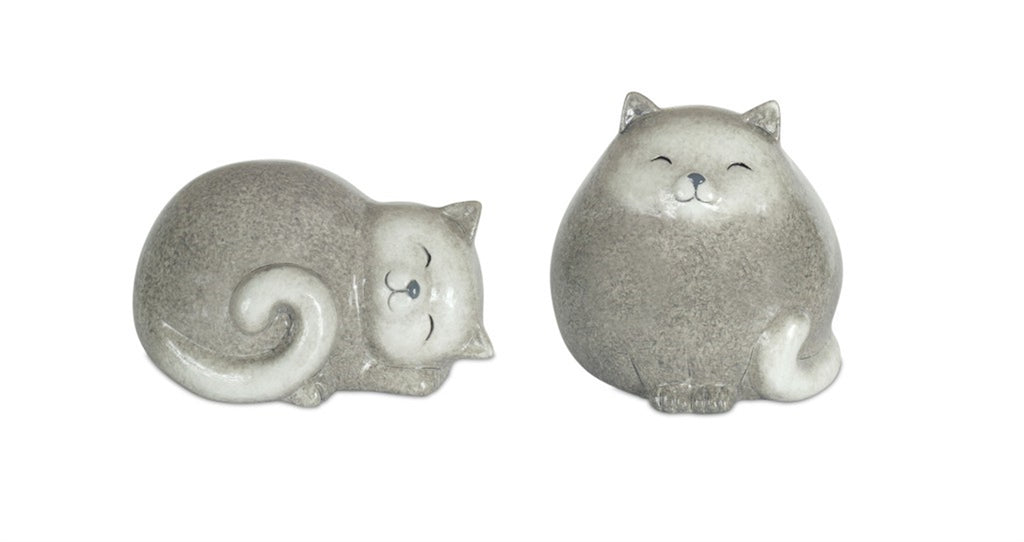 Set of 3, Tera cotta Cat set - Bombay Mercantile