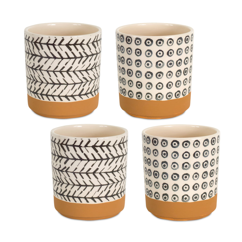 Set of 4, Dolomite Pot sets - Bombay Mercantile