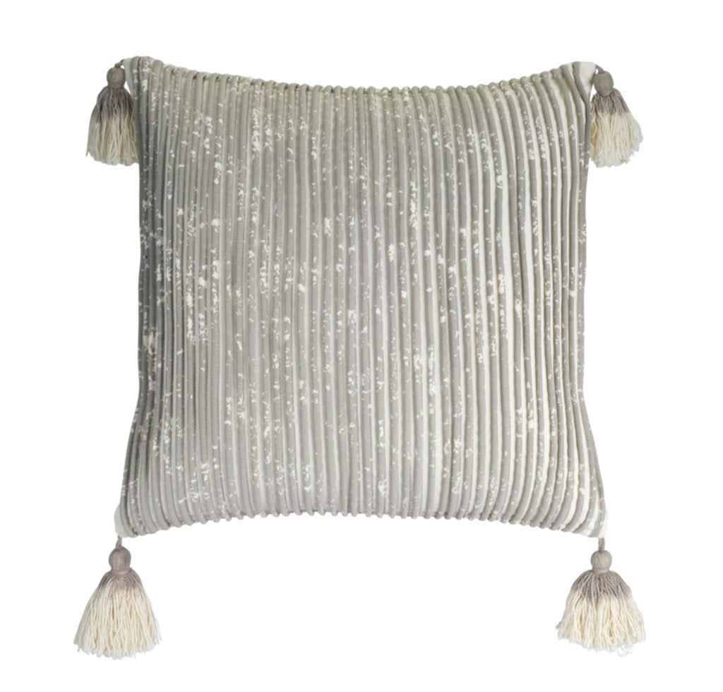Set of 2 Ribbed Square Pillow - Bombay Mercantile