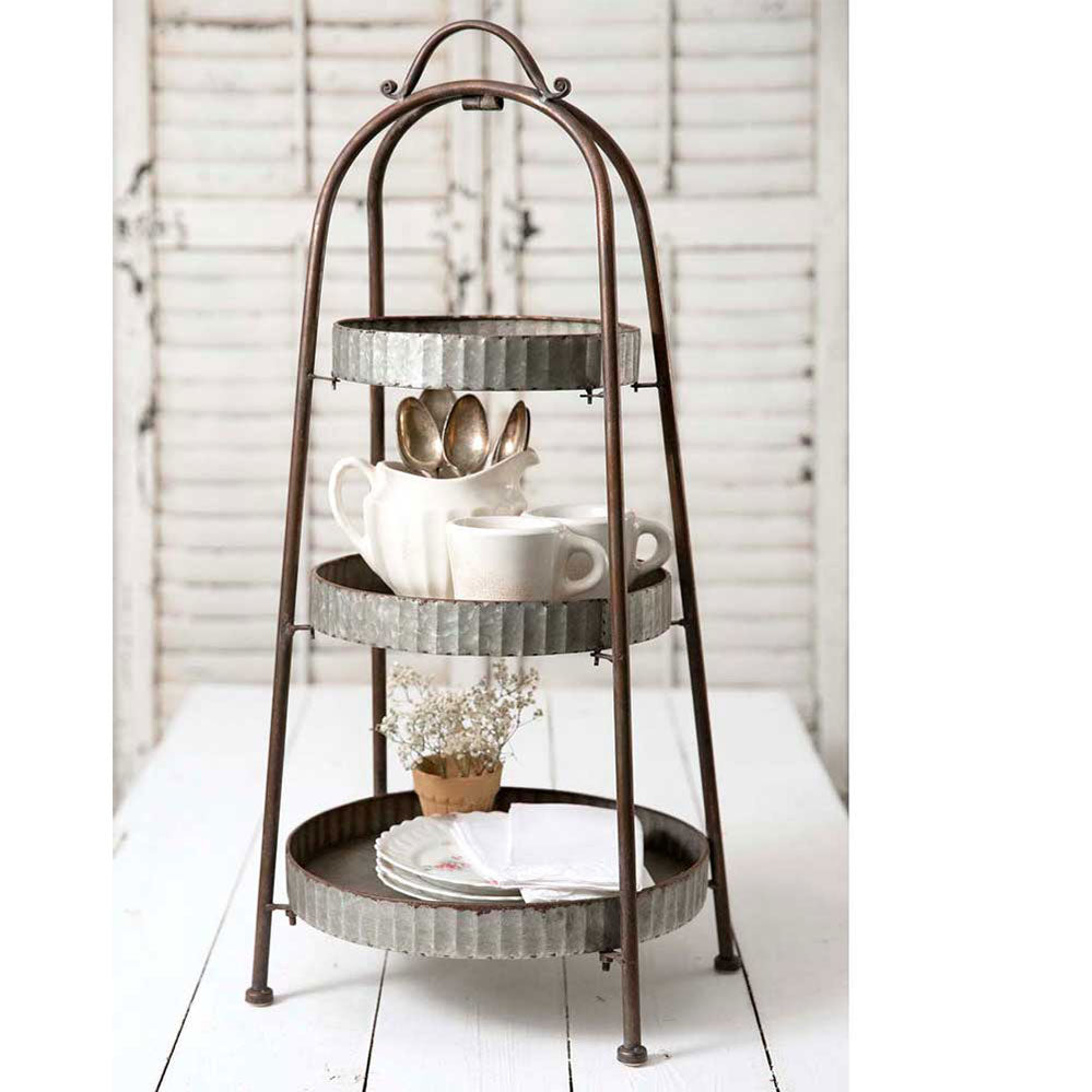 Three-Tiered Round Display - Bombay Mercantile