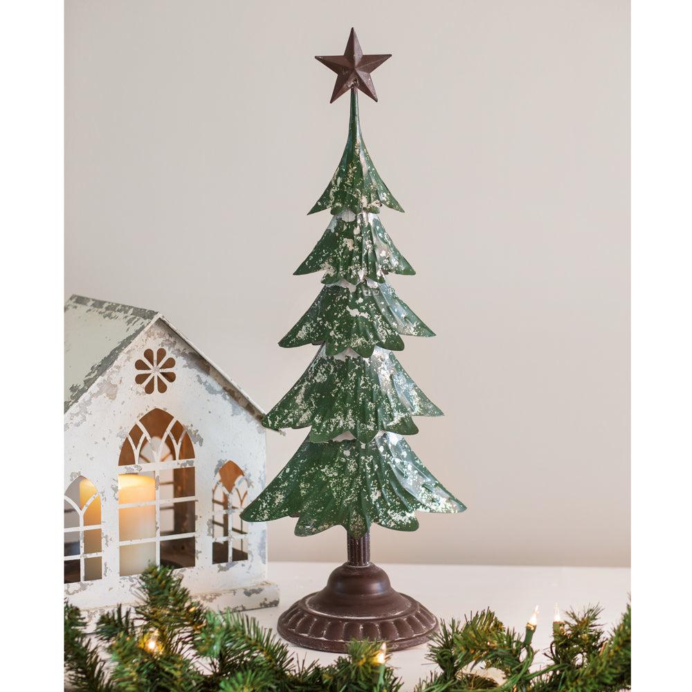 Metal Christmas Tree with Star - Bombay Mercantile