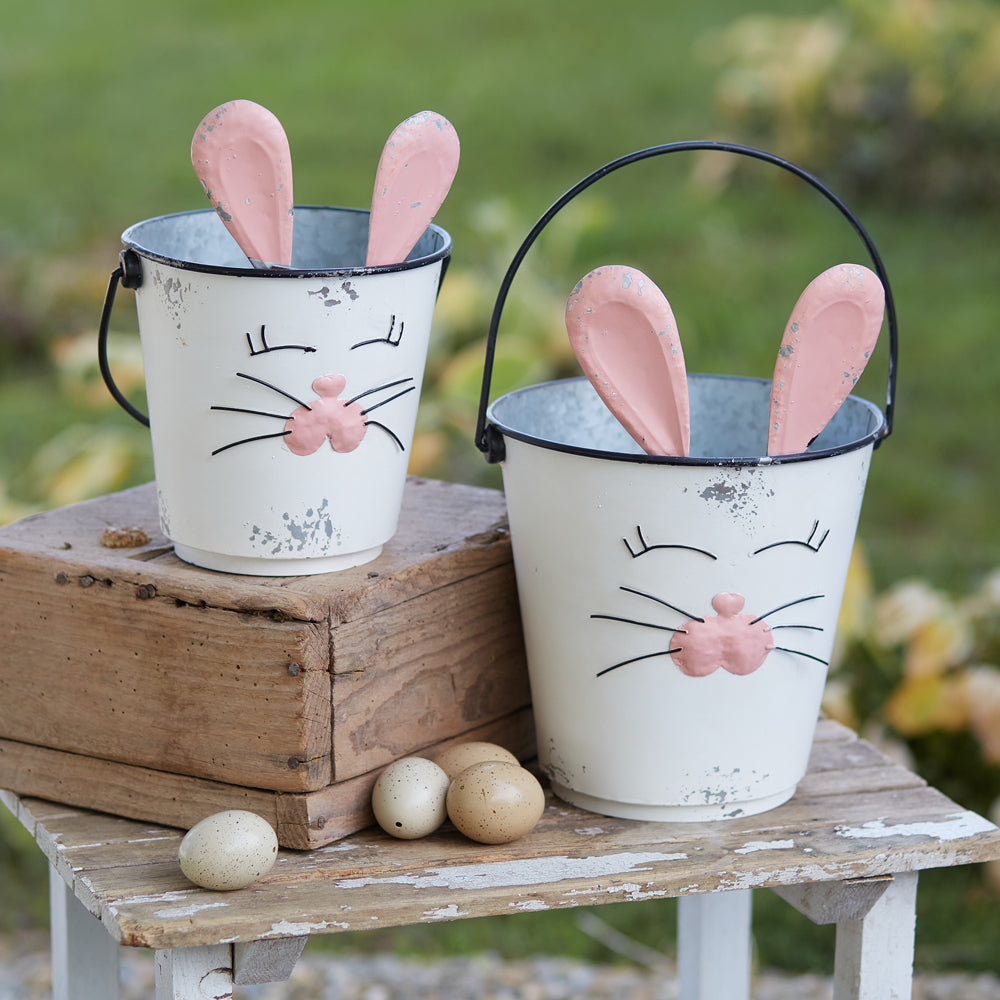 Set of Two Bunny Buckets - Bombay Mercantile