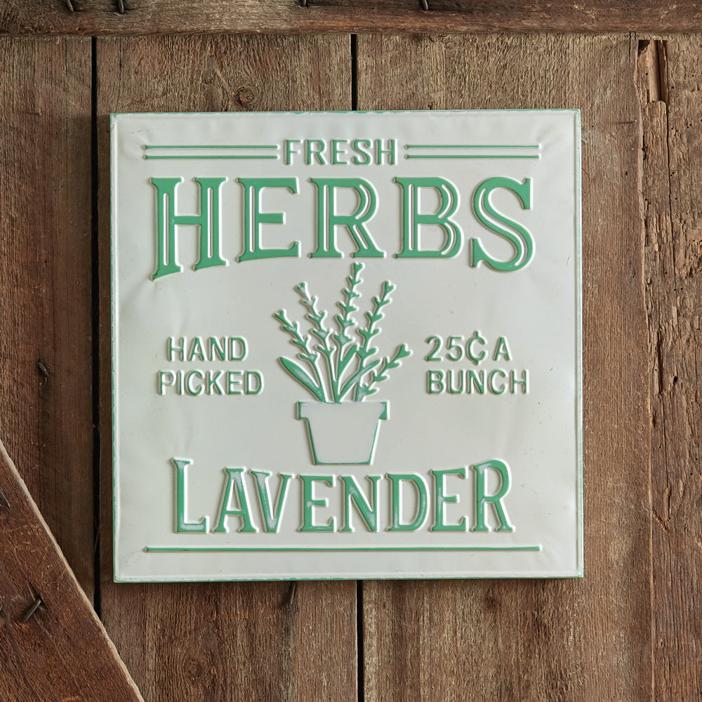 Lavender Herbs Sign - Bombay Mercantile
