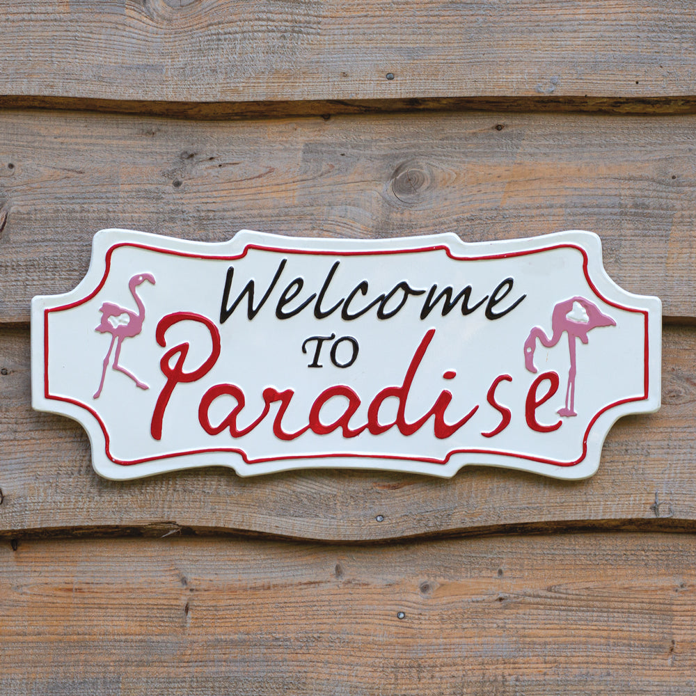 Welcome To Paradise Sign - Bombay Mercantile