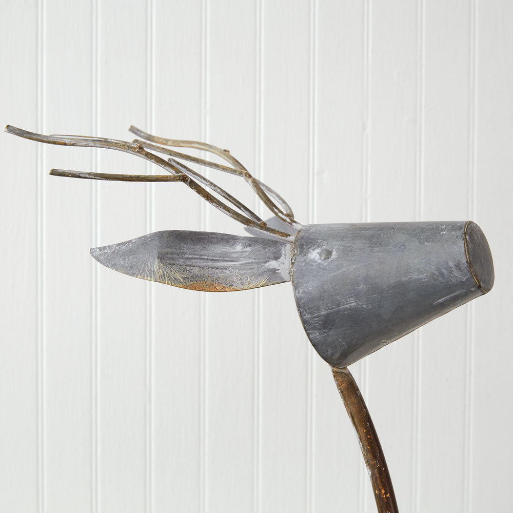 Set of Two Metal Reindeer Planters - Bombay Mercantile