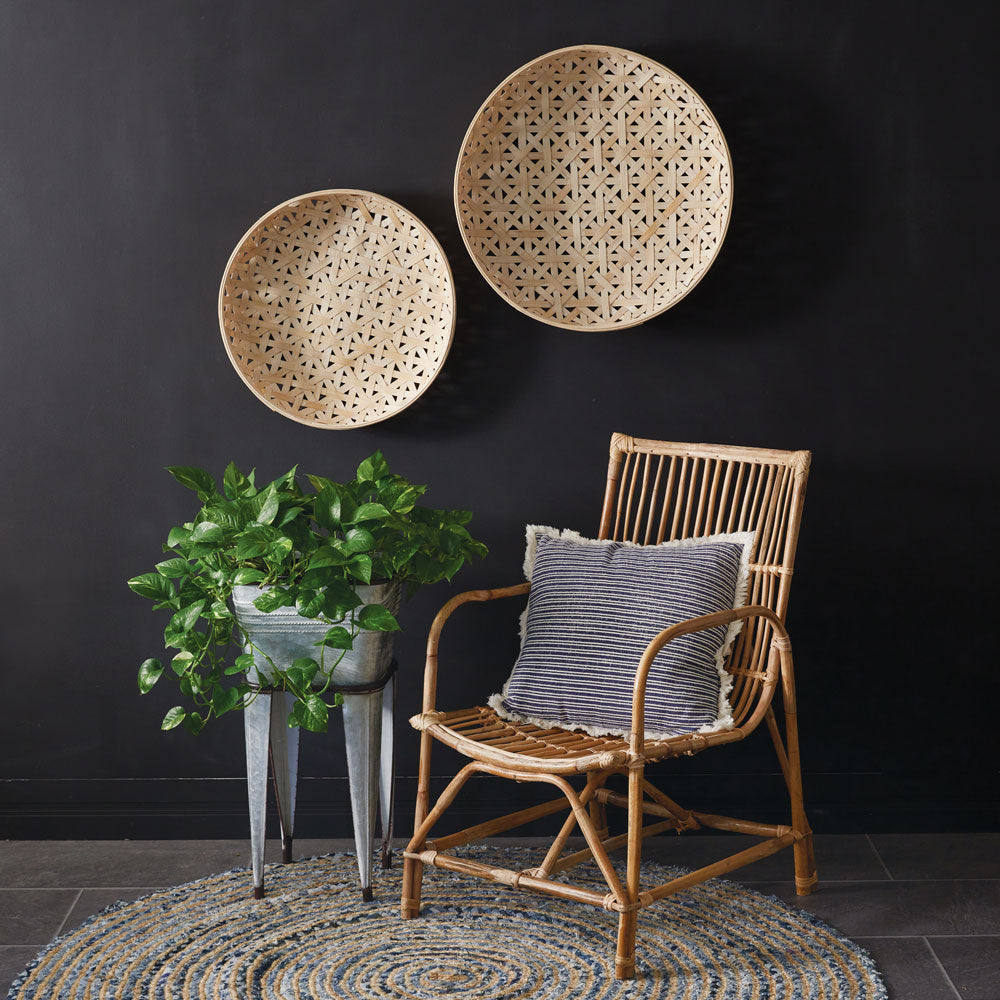 Set of Two Boho Tobacco Baskets - Bombay Mercantile