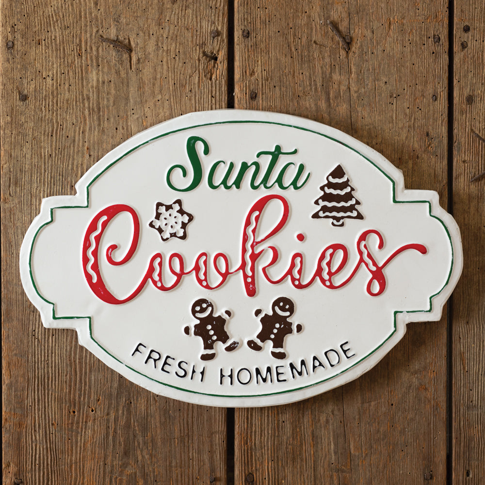Santa's Homemade Cookies Wall Sign - Bombay Mercantile