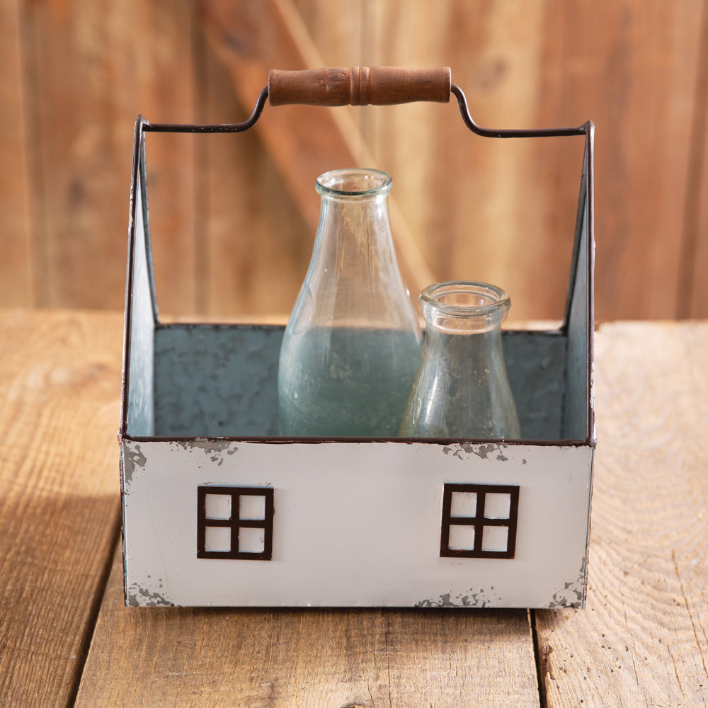 White Barn Metal Caddy - Bombay Mercantile