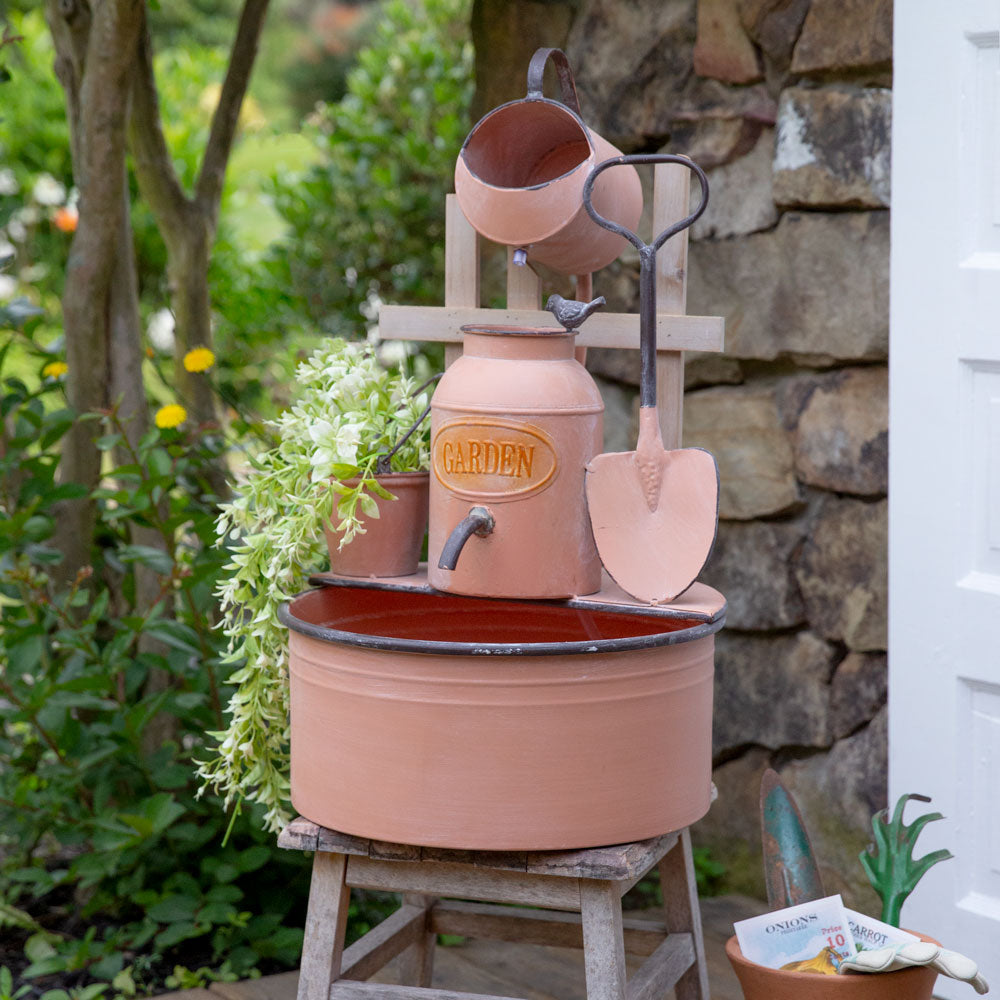 Garden Tools Metal Fountain - Bombay Mercantile