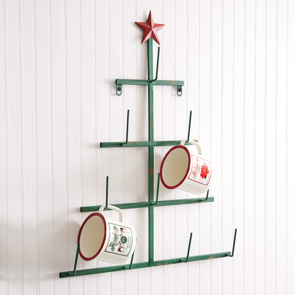 Christmas Tree Bottle Dryer Wall Rack - Bombay Mercantile