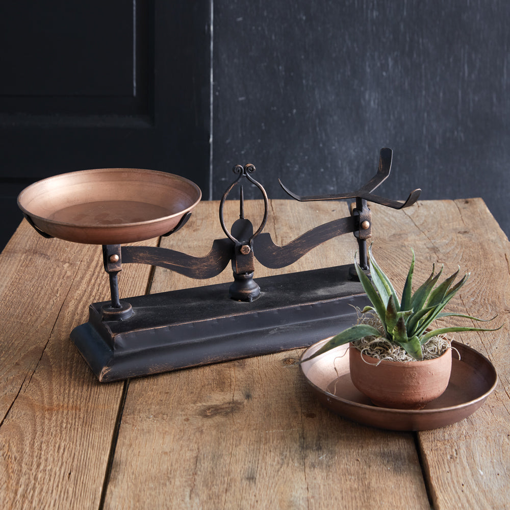 Decorative Copper Balance Scale - Bombay Mercantile