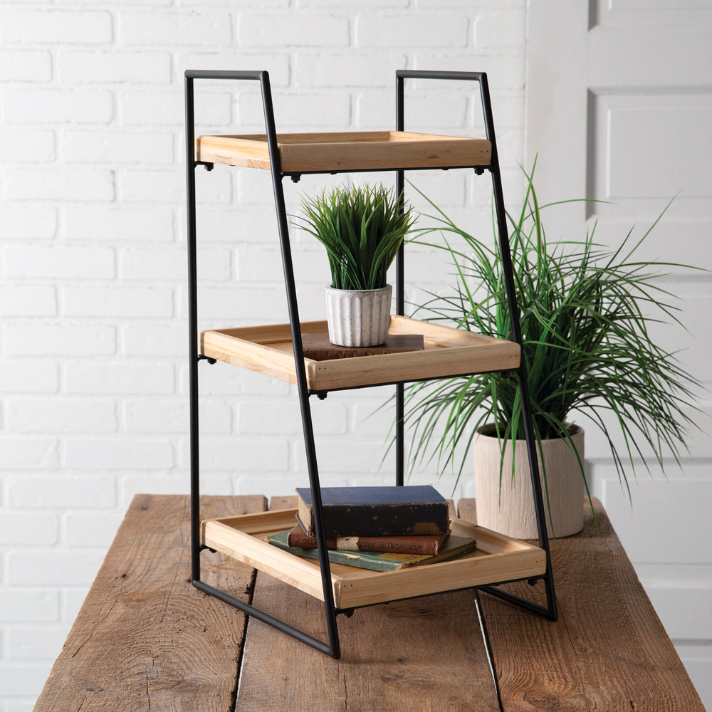Three-Tier Leaning Display Shelf - Bombay Mercantile