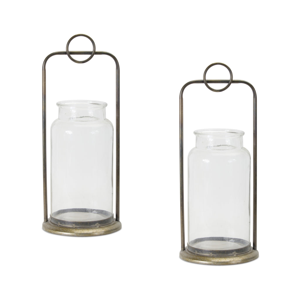 Set of 2 Jar Candle holder - Bombay Mercantile