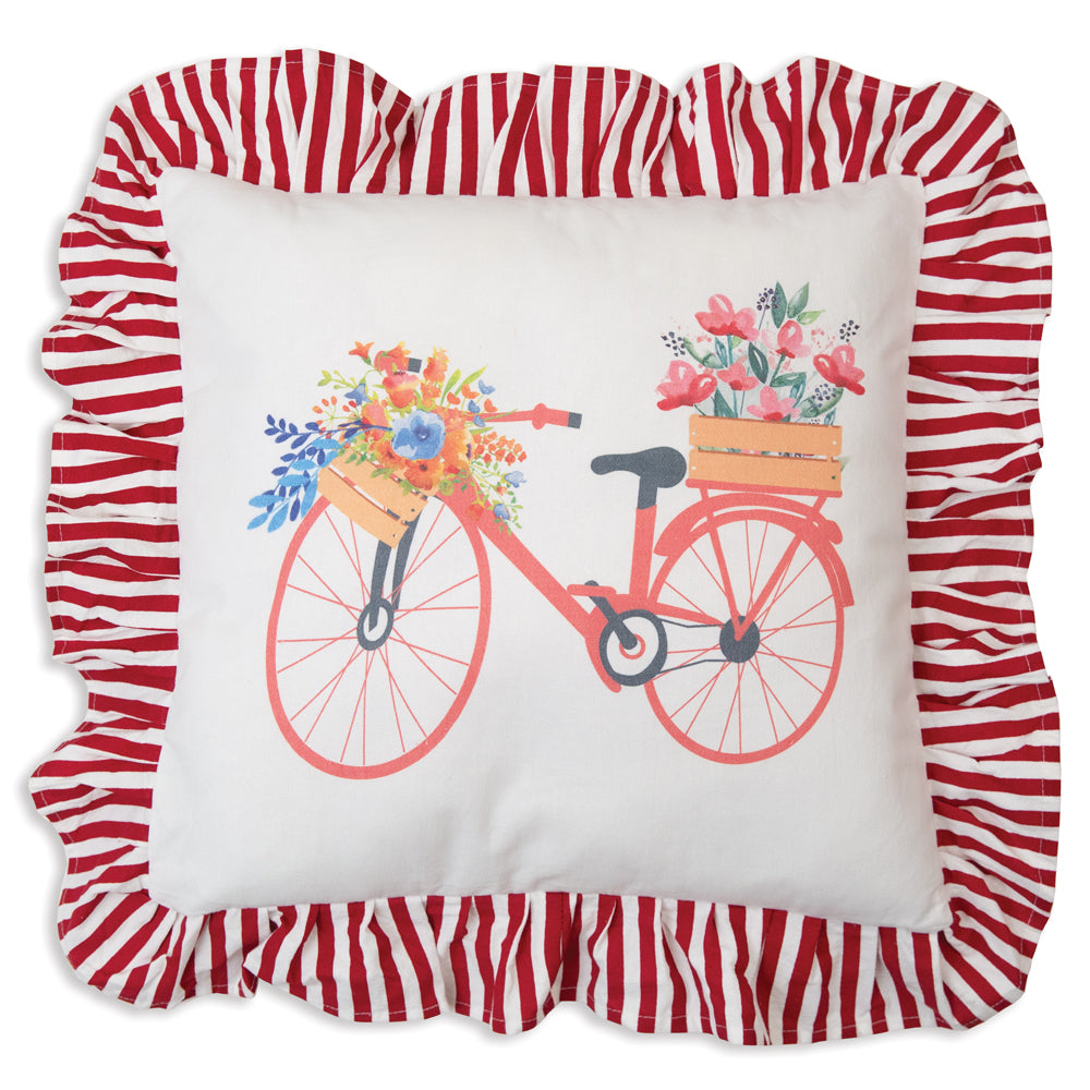 Bicycle Throw Pillows - Bombay Mercantile
