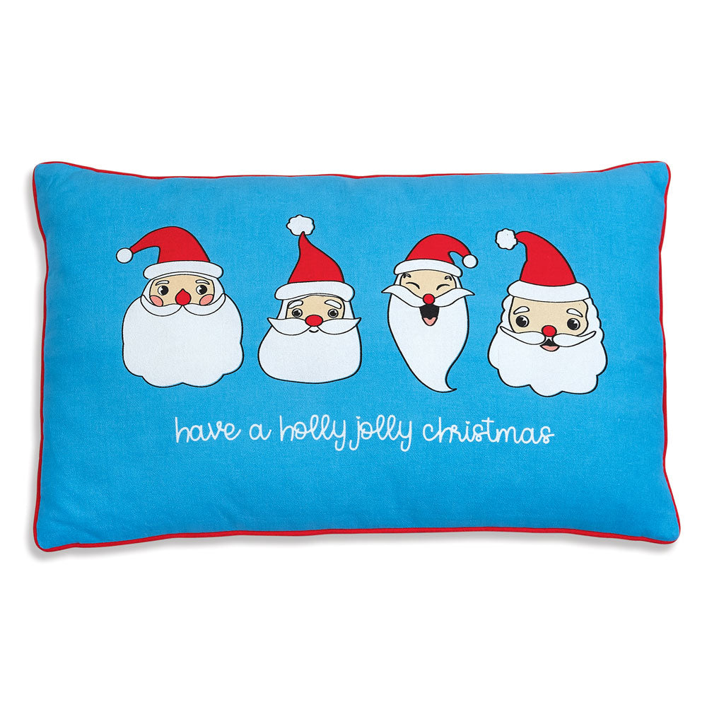Four Santa's Lumbar Pillow - Bombay Mercantile