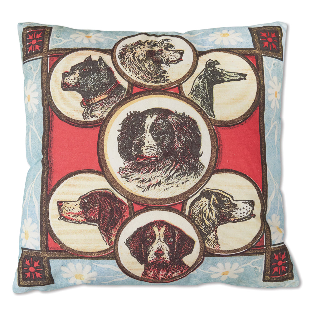Canine and Floral Throw Pillow - Bombay Mercantile