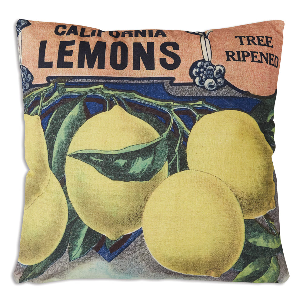 California Lemons Throw Pillow - Bombay Mercantile