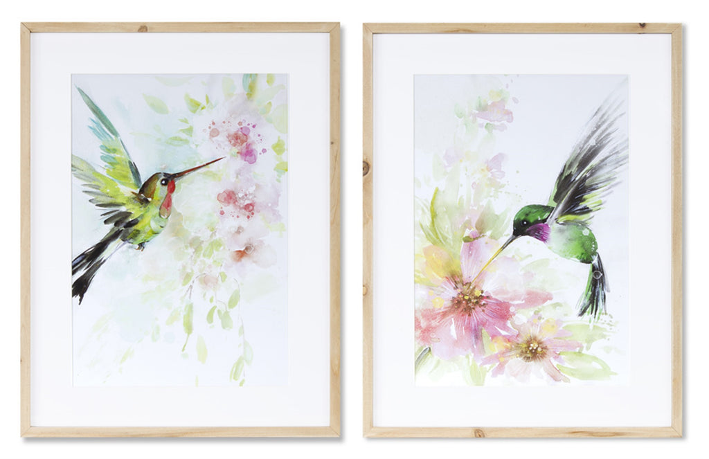 Hummingbird Watercolor, Set of 2 - Bombay Mercantile