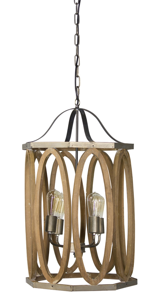Oval Woodend Circular hanging Lamp - Bombay Mercantile