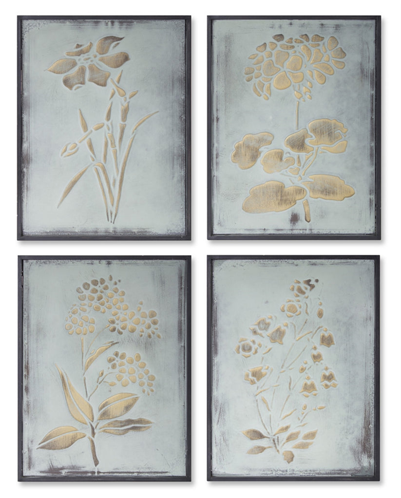 Iron Floral Frame, Set of 4 - Bombay Mercantile