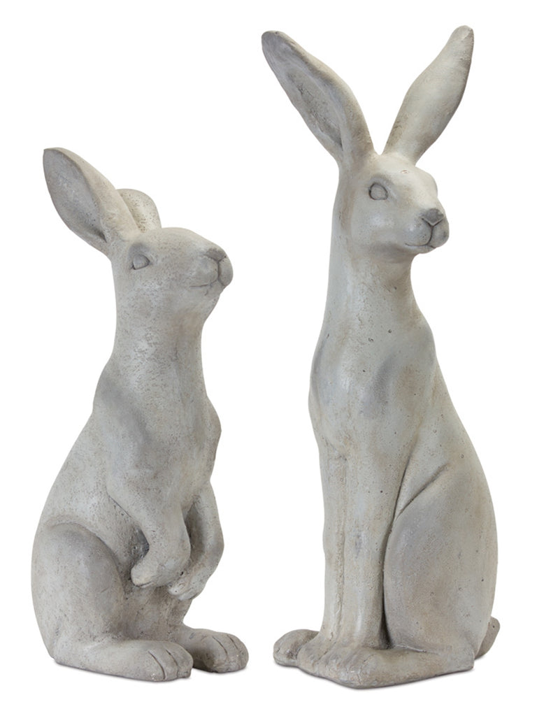 Set of 2 Stone powder Rabbit - Bombay Mercantile