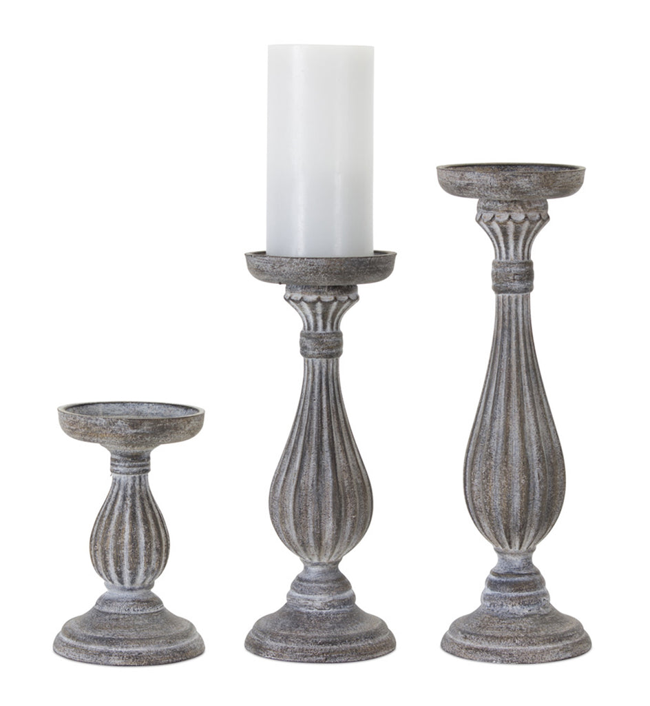 Set of 3, Natural Resin wood candle - Bombay Mercantile