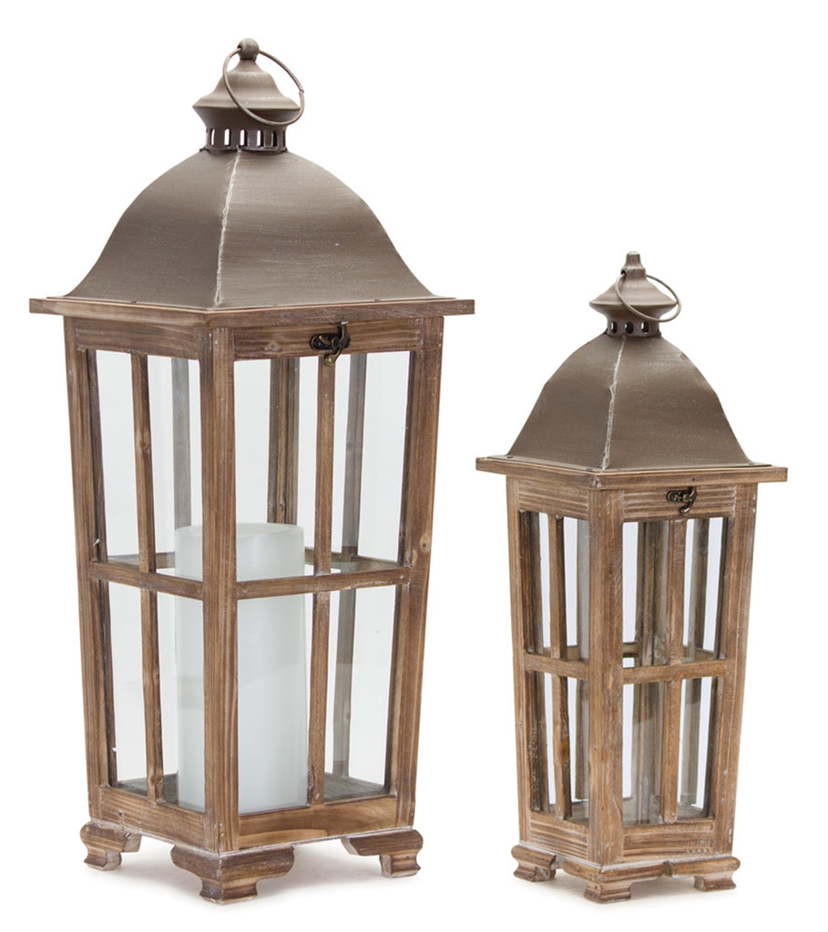 Tapered shape Set of 2 Lantern - Bombay Mercantile