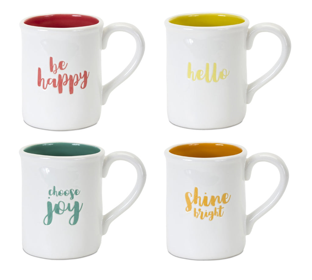 Set of 4 Stoneware Mugs - Bombay Mercantile