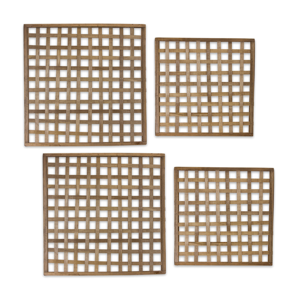 Wooden Checkered Wall Hanging - Bombay Mercantile
