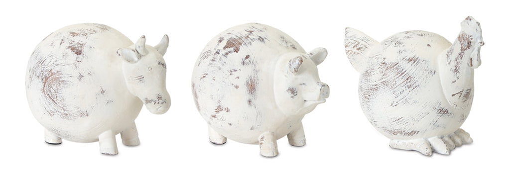 Set of 3, Farm Animals - Bombay Mercantile