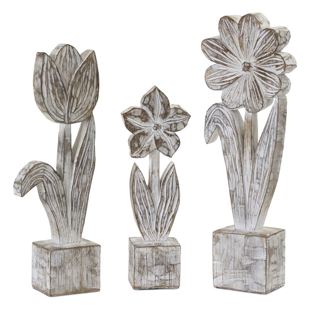 Set of 3, Potted Floral - Bombay Mercantile