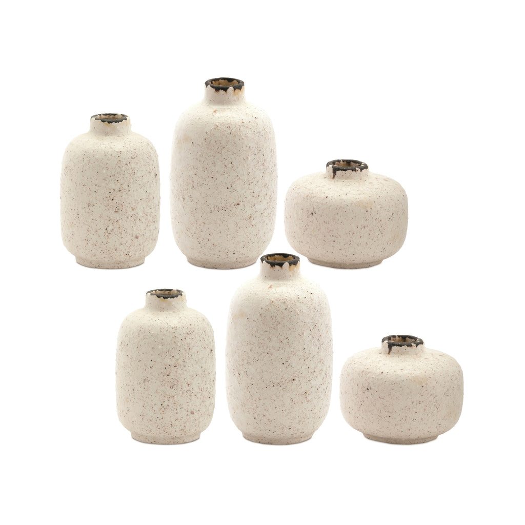 Set of 6 Spotted Mini Vase - Bombay Mercantile