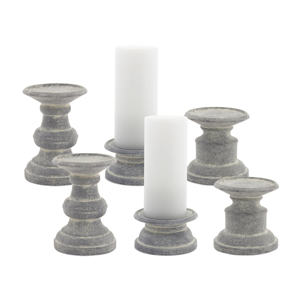 Set of 6, Terra Cotta candle holder - Bombay Mercantile