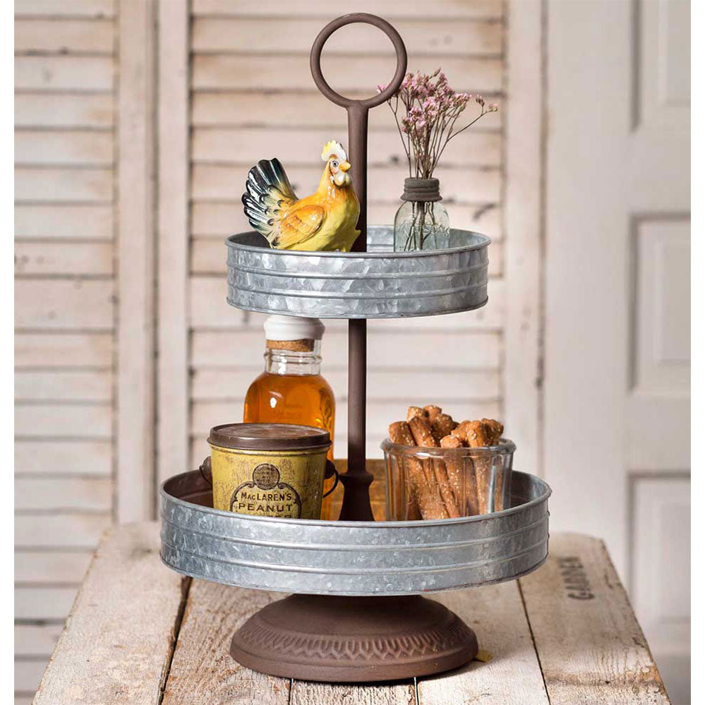 Two-Tier Annabeth Tray - Bombay Mercantile