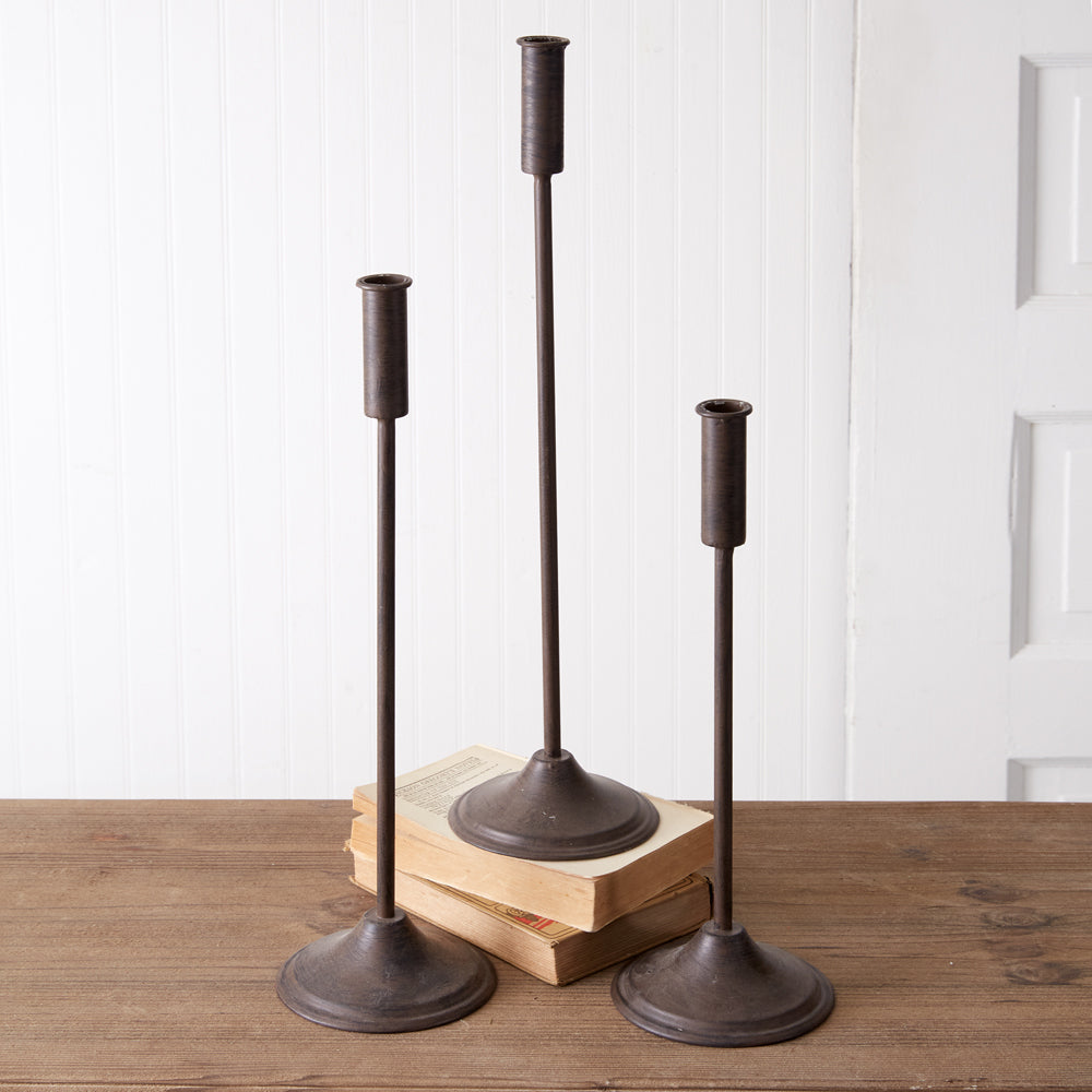 Set of Three Chatham Taper Candle Holders - Bombay Mercantile