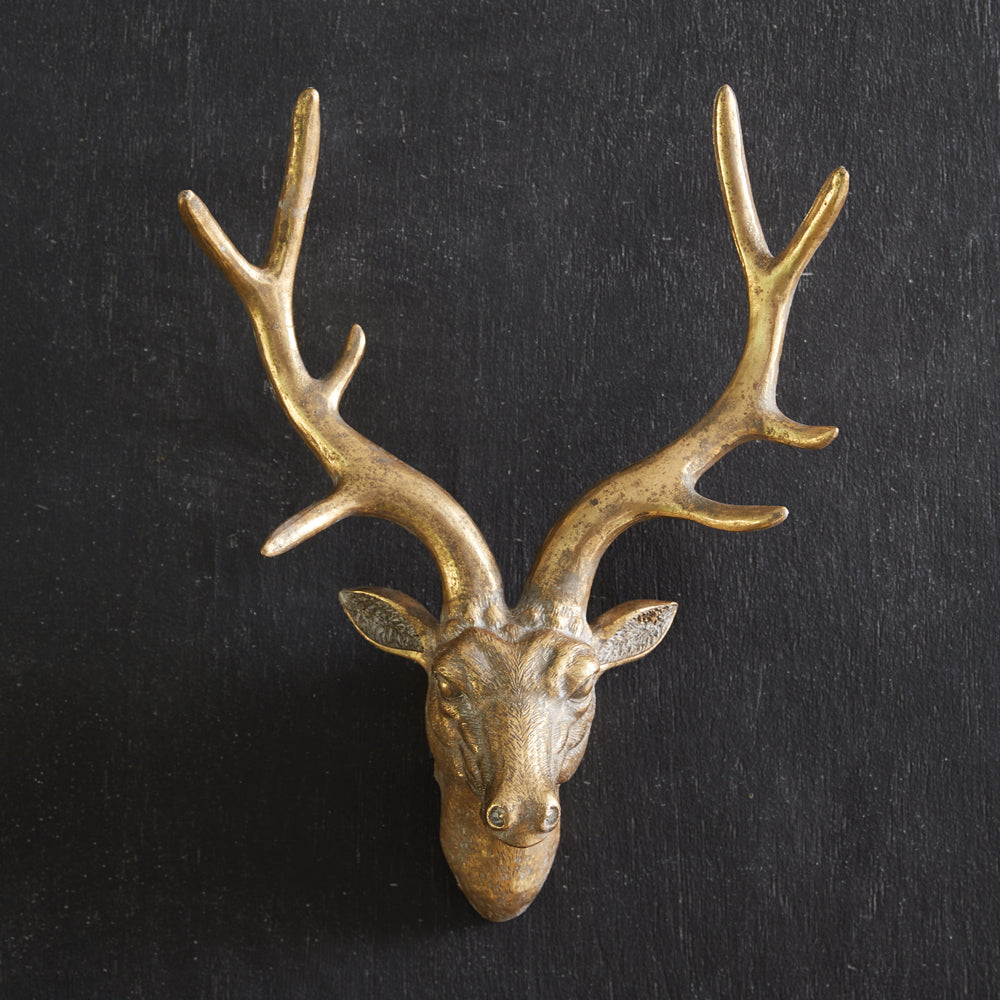 Retro Deer Head Sculpture Wall Decor - Bombay Mercantile