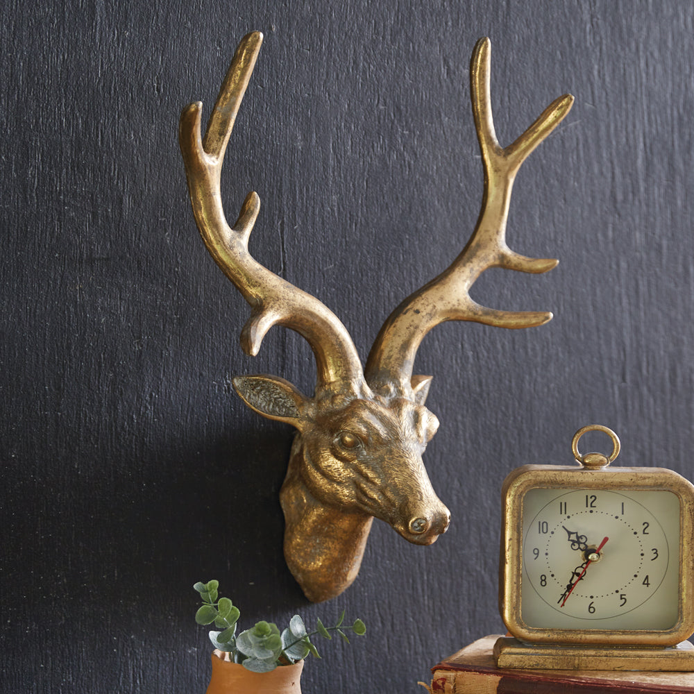 Retro Deer Head Sculpture Wall Decor - Bombay Mercantile