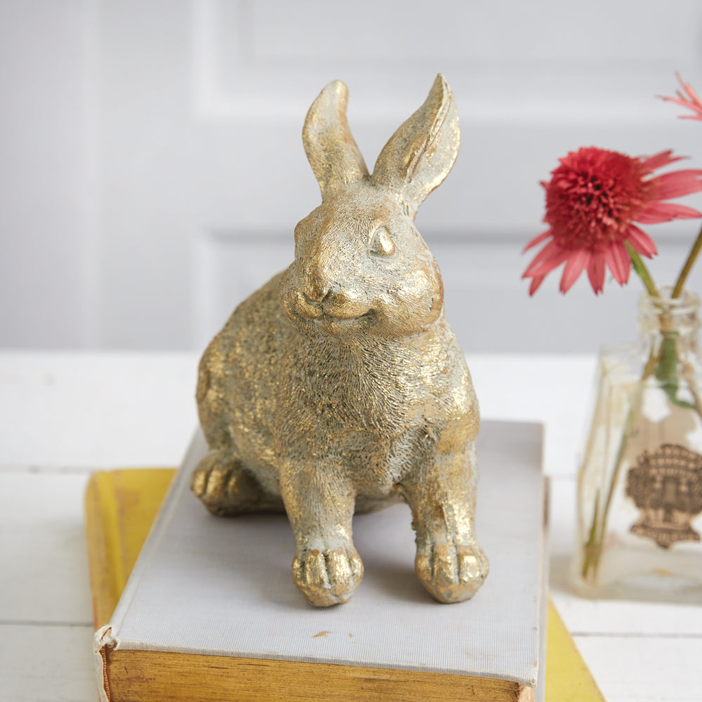 Gold Rabbit Statue - Bombay Mercantile